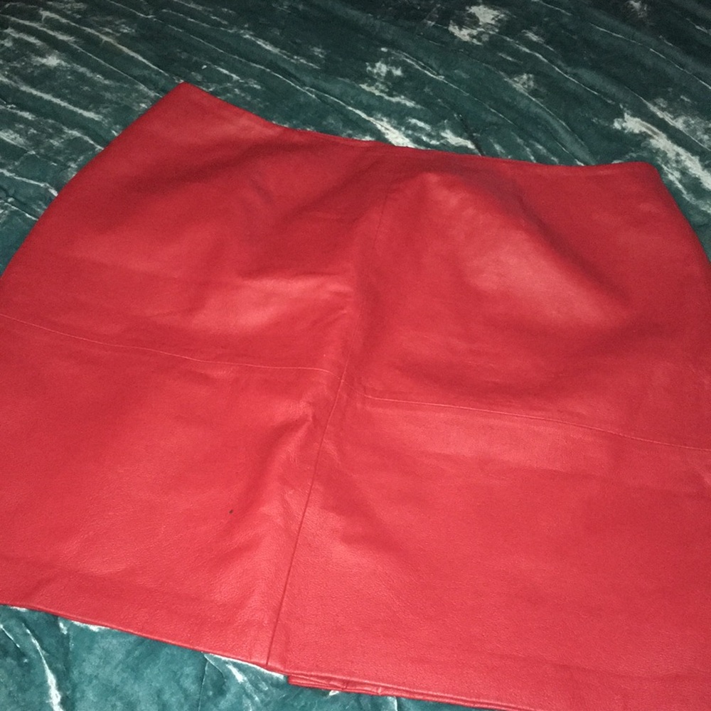 Newport News 100% leather skirt
